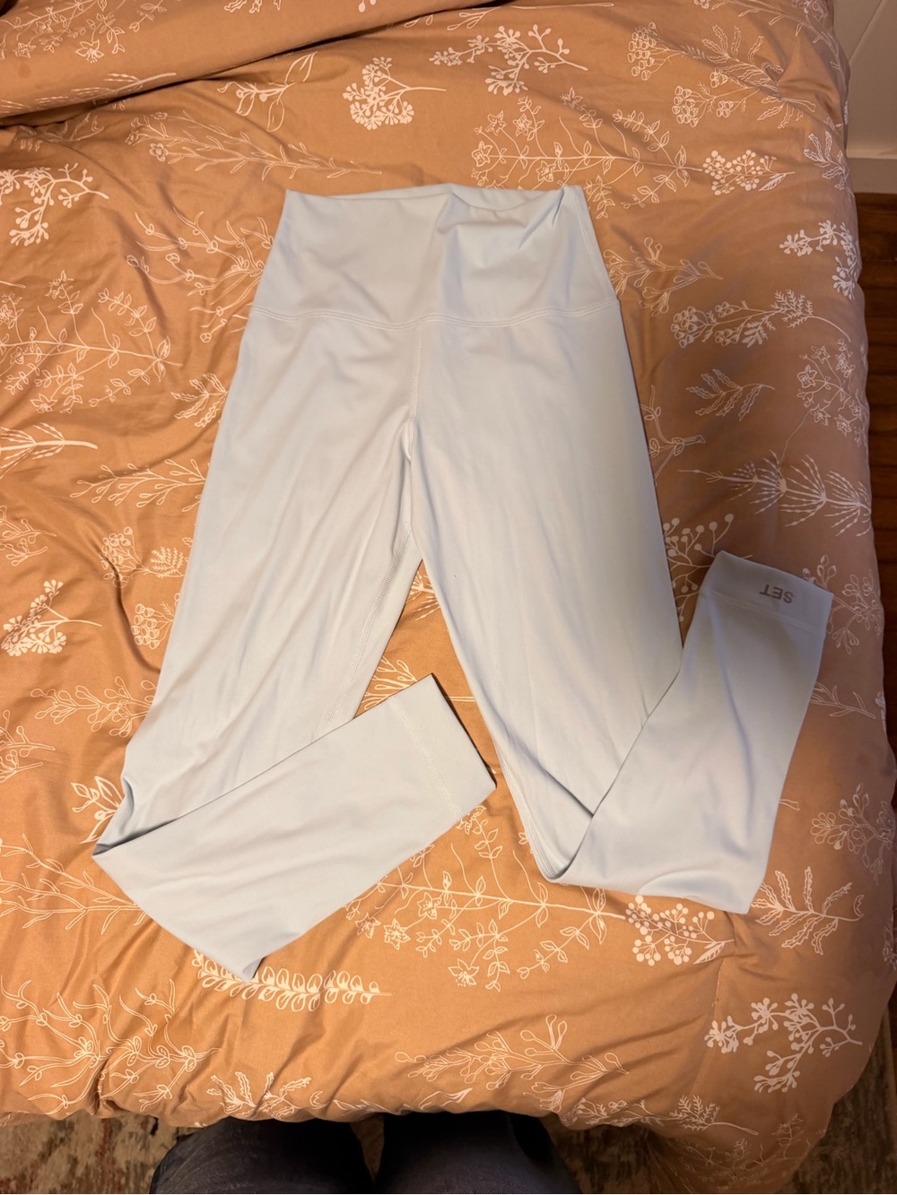 Set Active High-Rise Light Blue Leggings